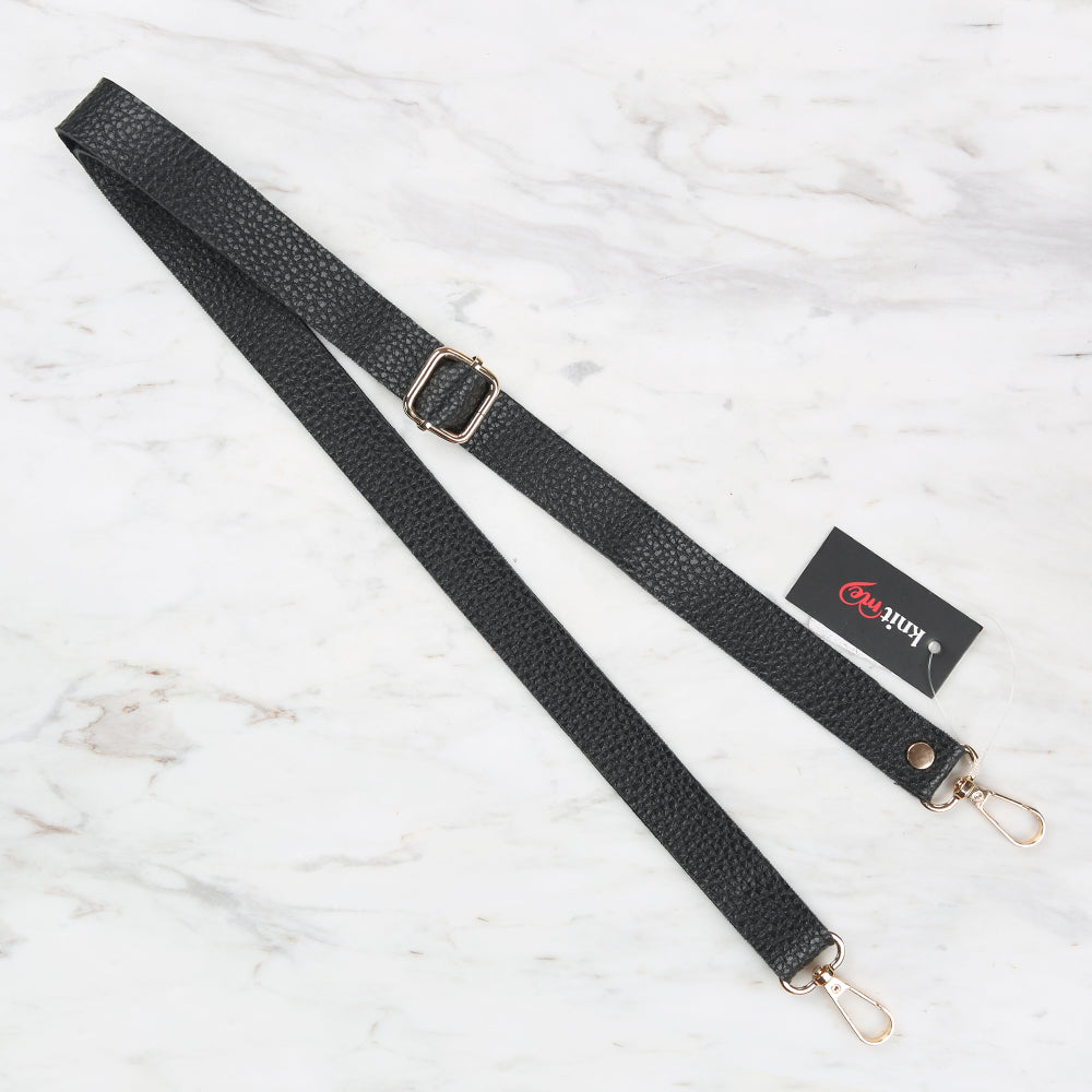 Knitme Sürgü Tokalı Çanta Askısı 135x2cm Siyah BA-0002